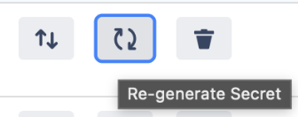 Re-generate token Secret